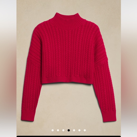 CROPPED CABLE TURTLENECK SWEATER - Picture 5 of 8